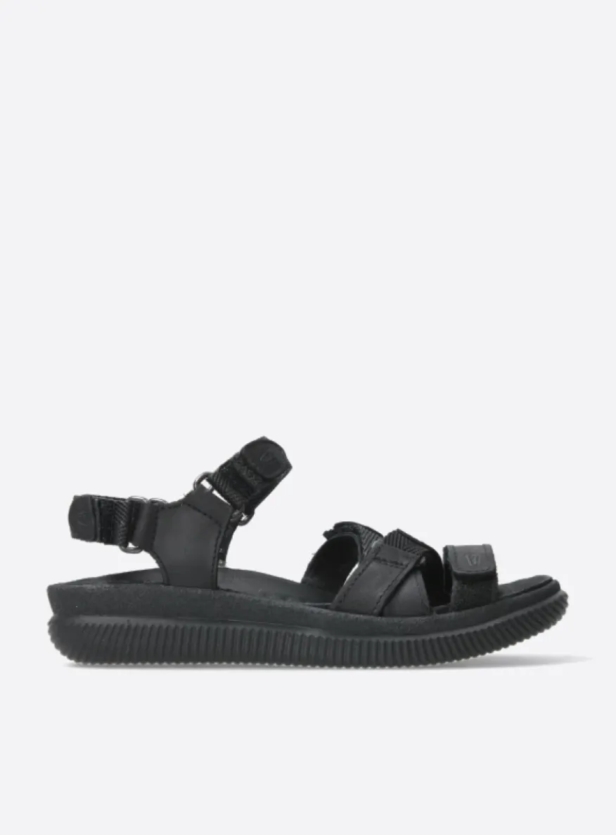 Action Lady - zwart gevet leer