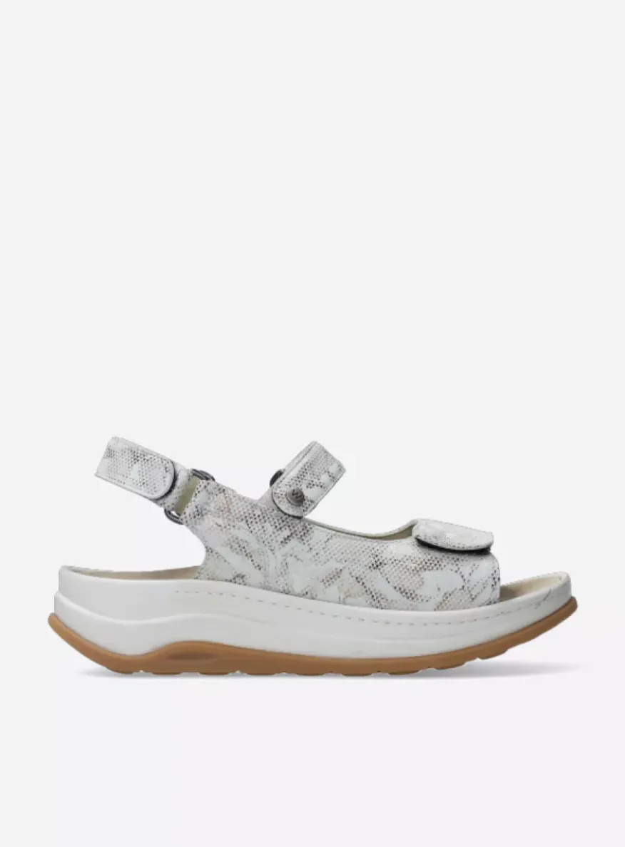 Adura - beige bloemen leer