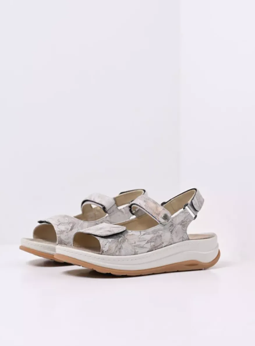 Adura - beige bloemen leer