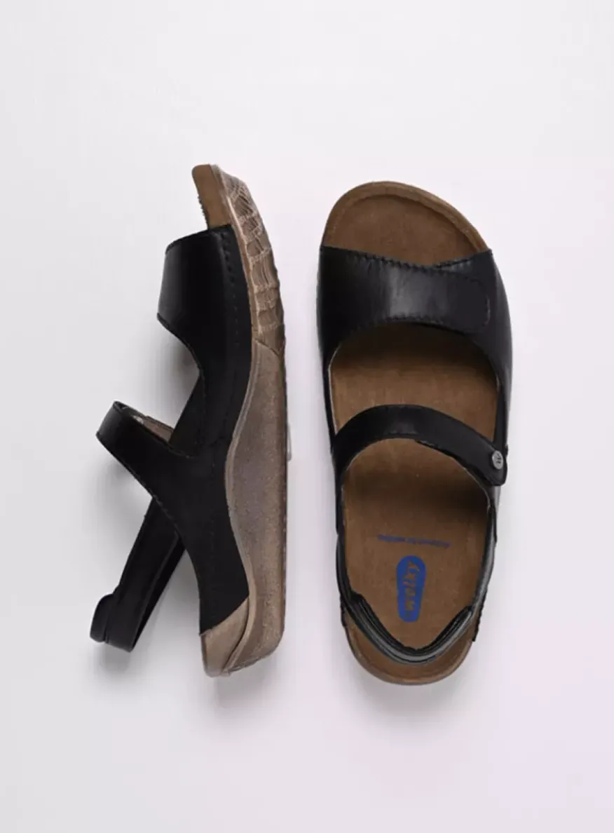 Alberta - zwart leer