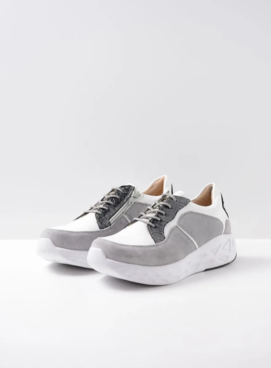 Bounce - wit/grijs combi leer