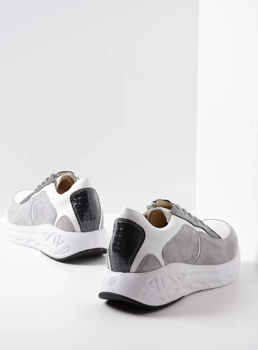 Bounce - wit/grijs combi leer