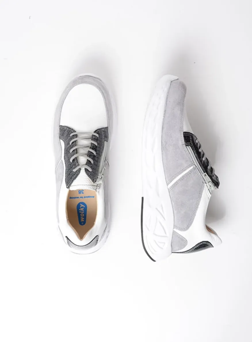 Bounce - wit/grijs combi leer