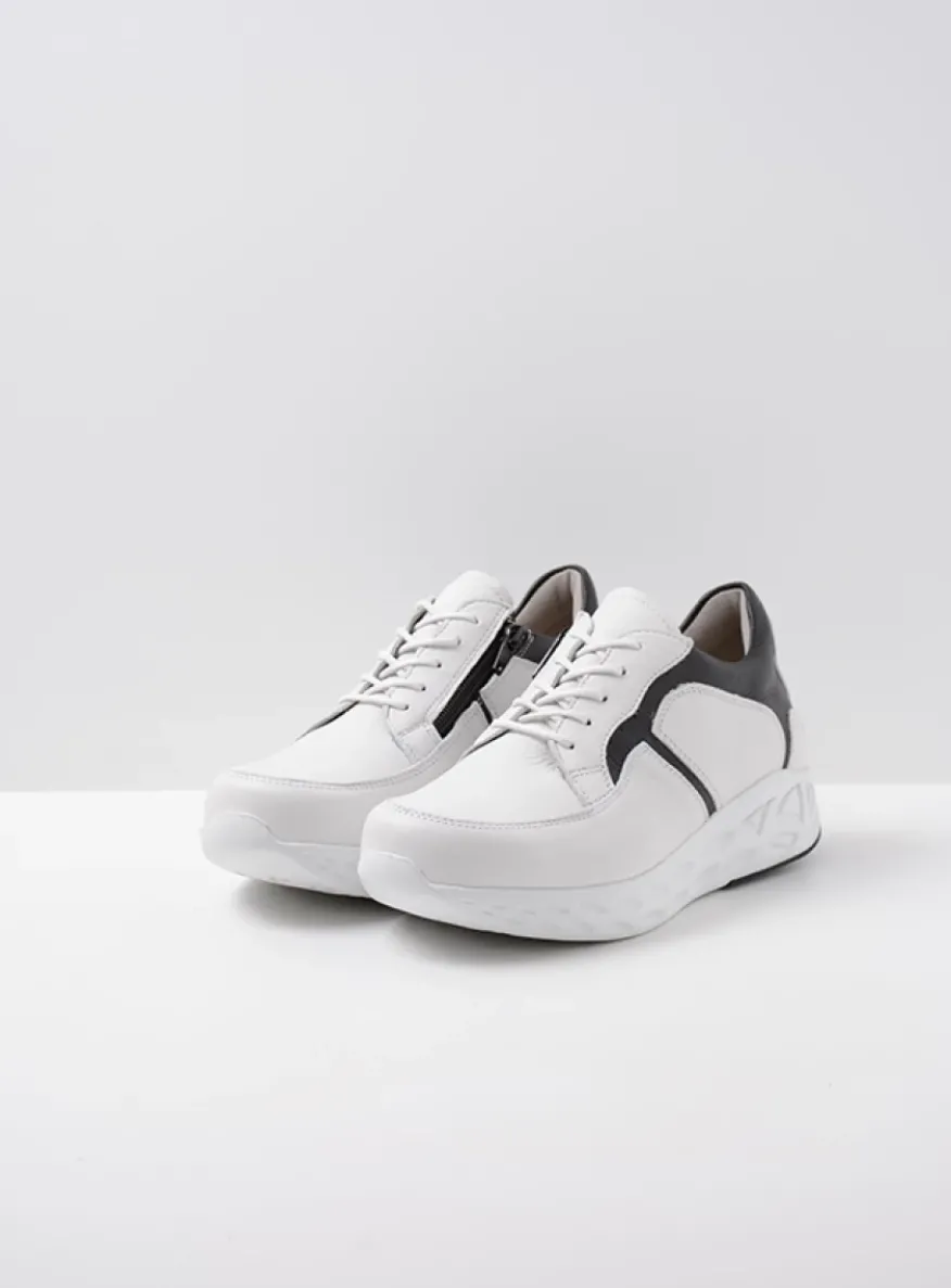 Bounce - wit/zwart leer