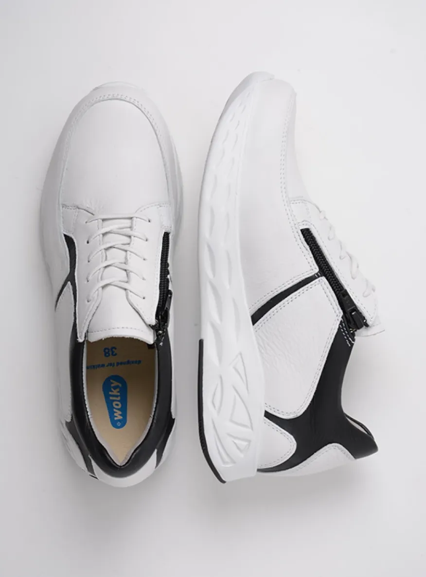 Bounce - wit/zwart leer