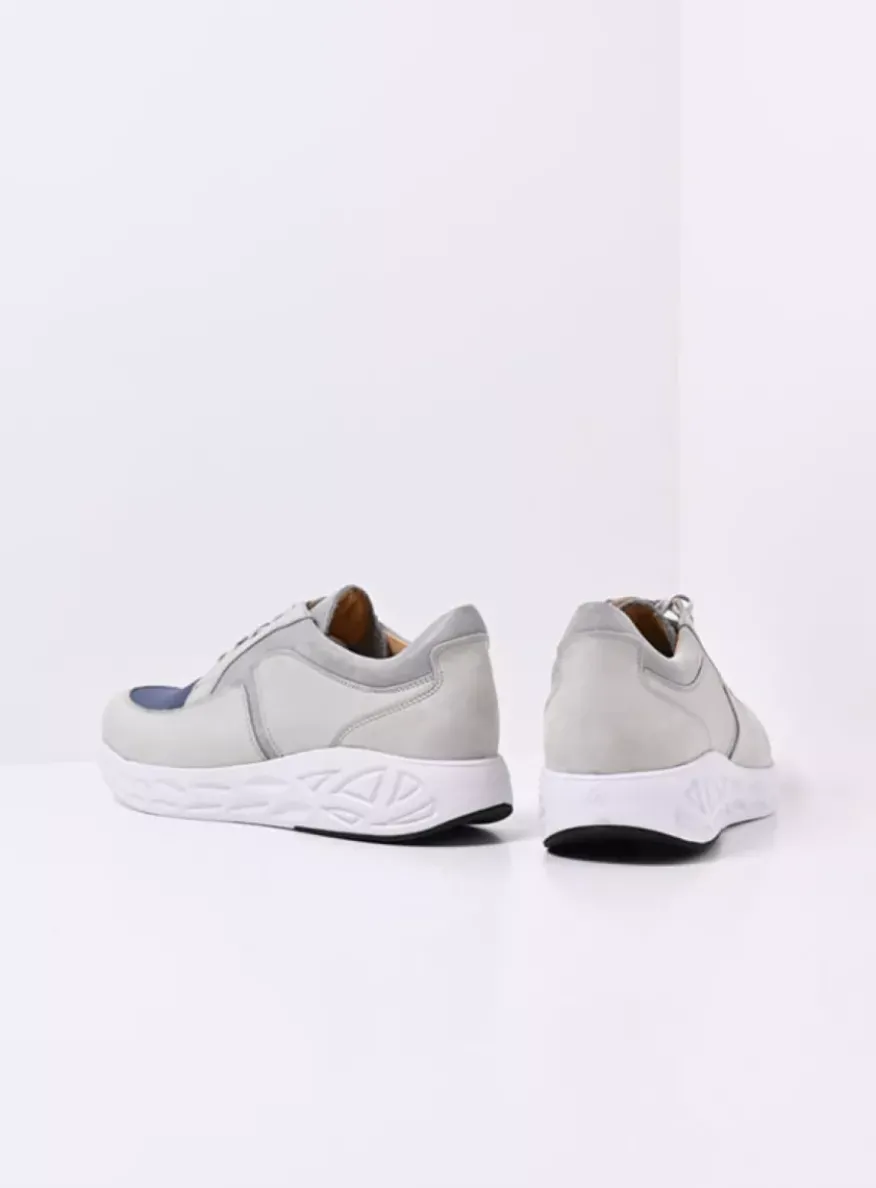 Bounce Men S2F - gebroken wit/jeans combi stretch leer