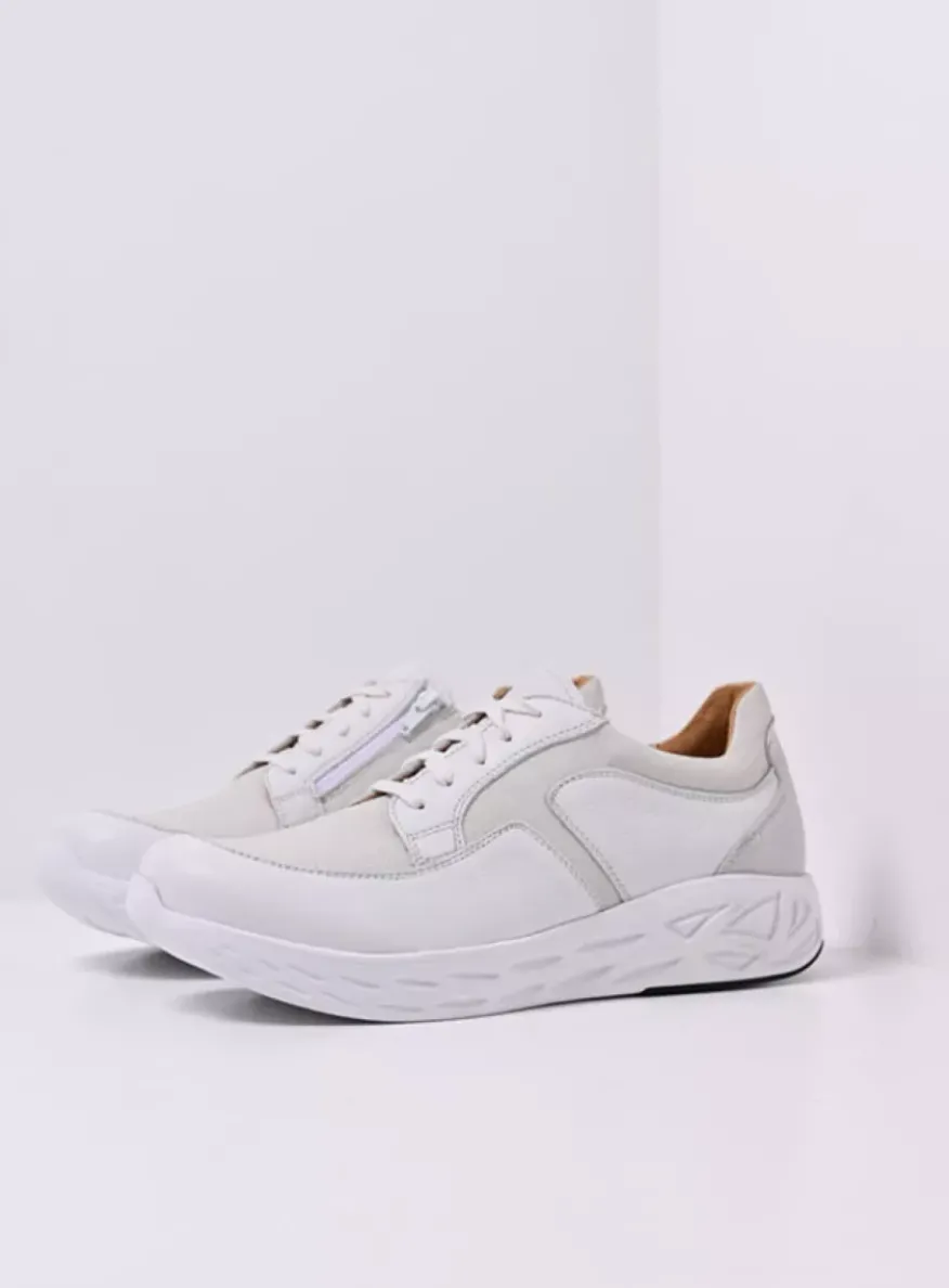 Bounce Men S2F - wit/gebroken wit combi stretch