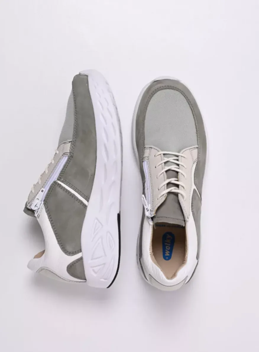 Bounce S2F - grijsgroen stretchleer