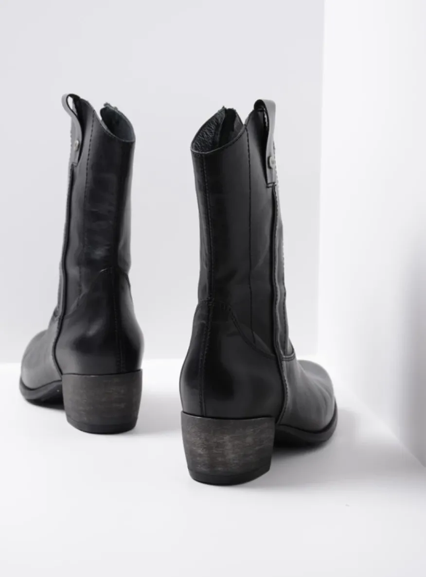 Caprock - zwart leer