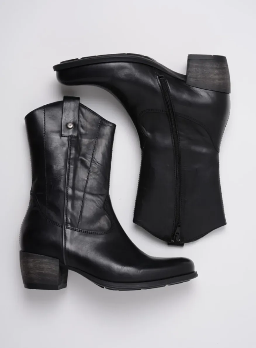 Caprock - zwart leer