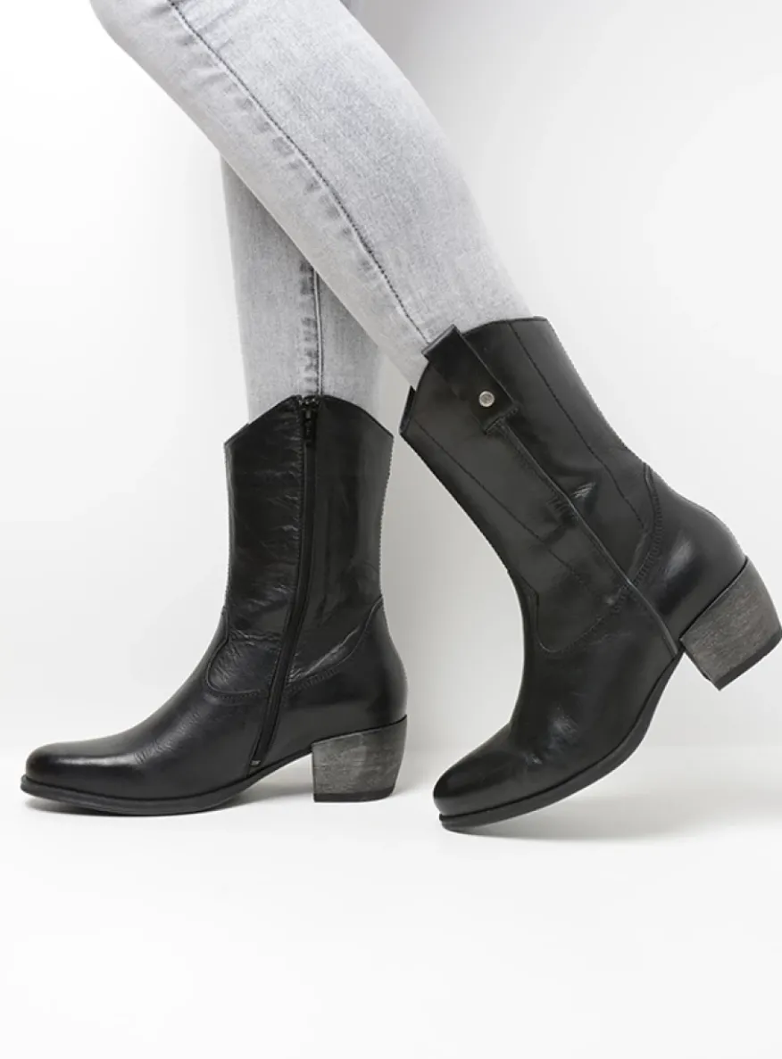 Caprock - zwart leer