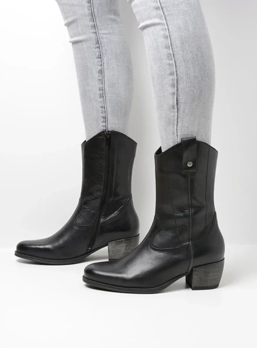 Caprock - zwart leer