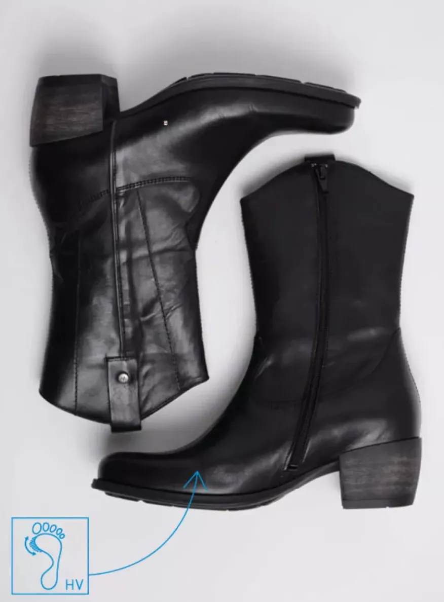 Caprock HV - zwart leer