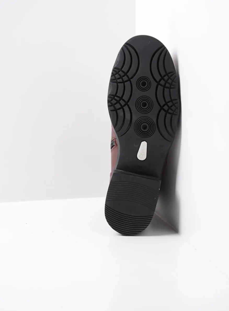 Center XW - bordeauxrood leer