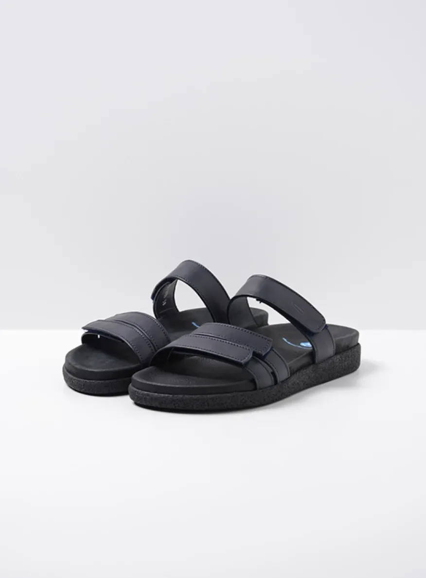 Cirrus - donkerblauw leer