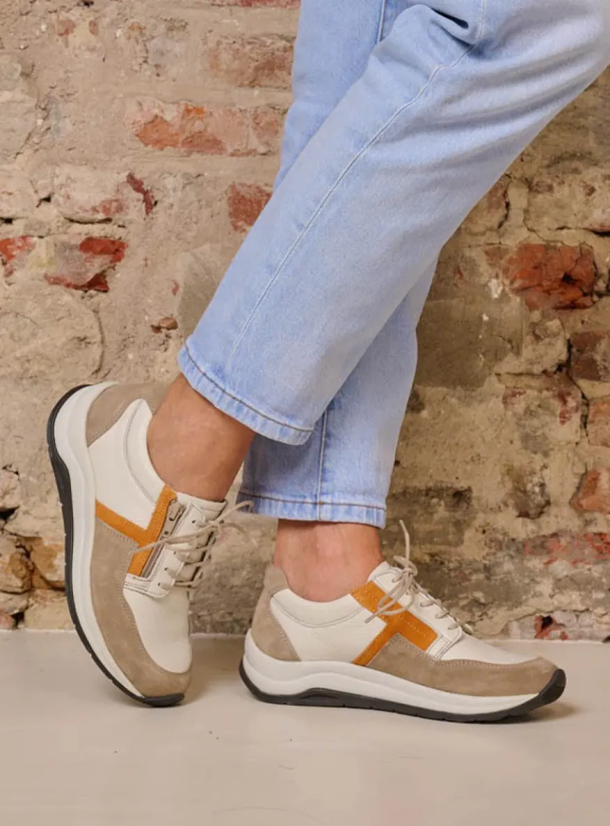 Comrie - beige/safari combi leer