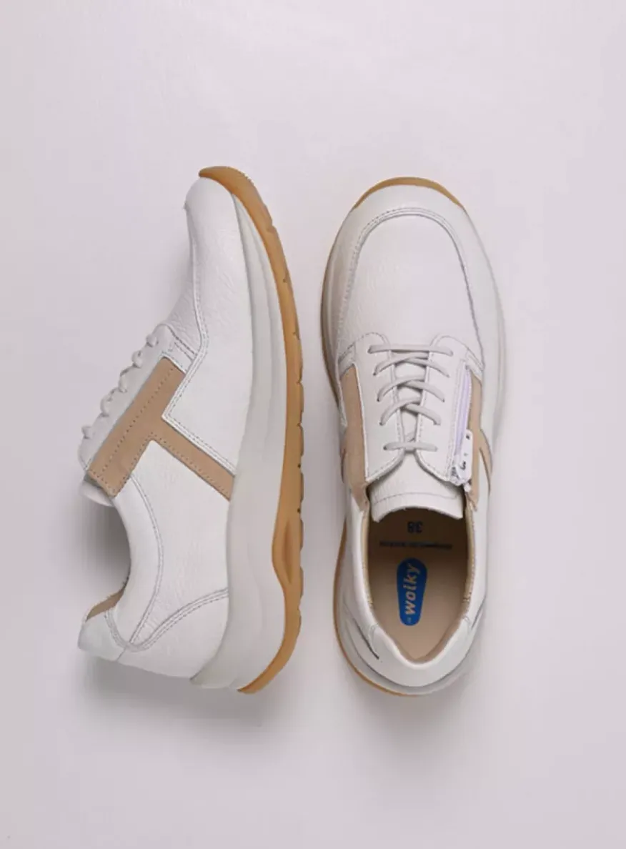 Comrie - wit/beige leer