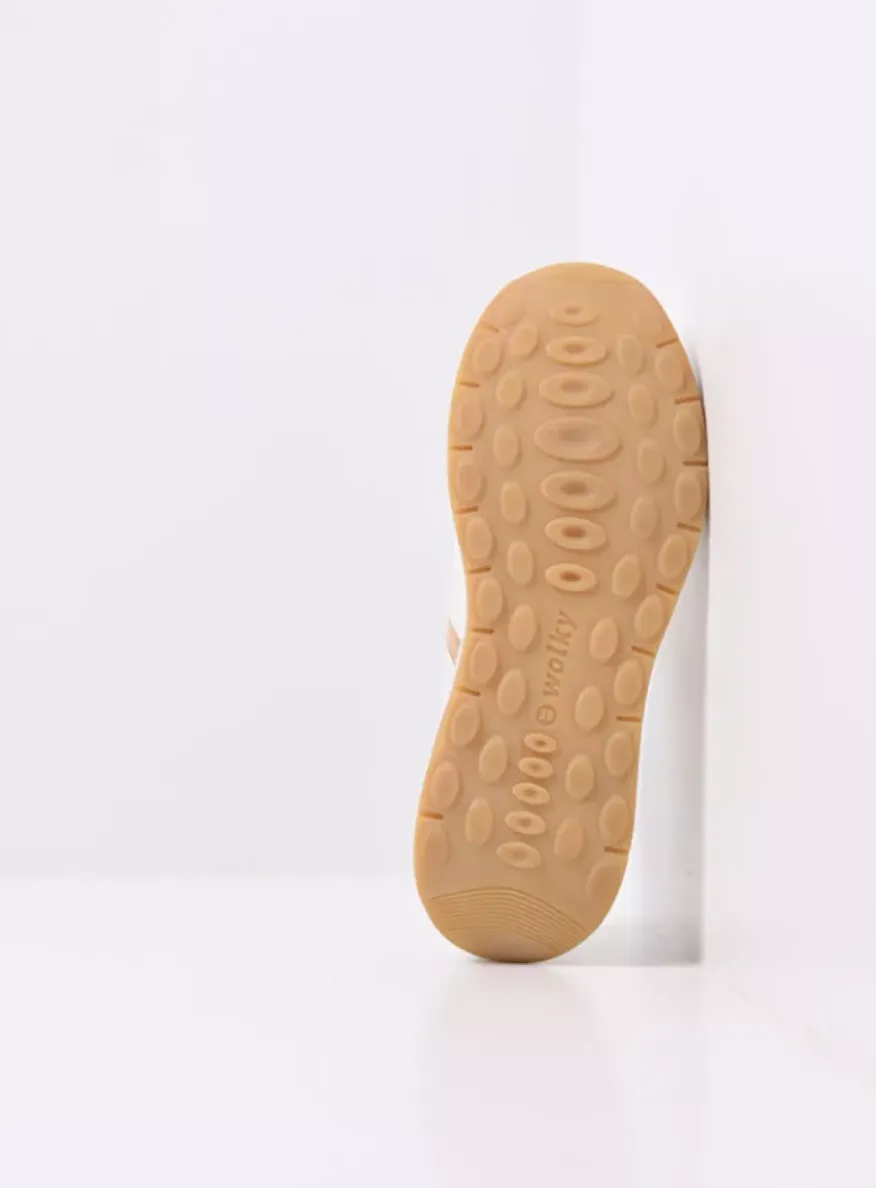 Comrie - wit/beige leer