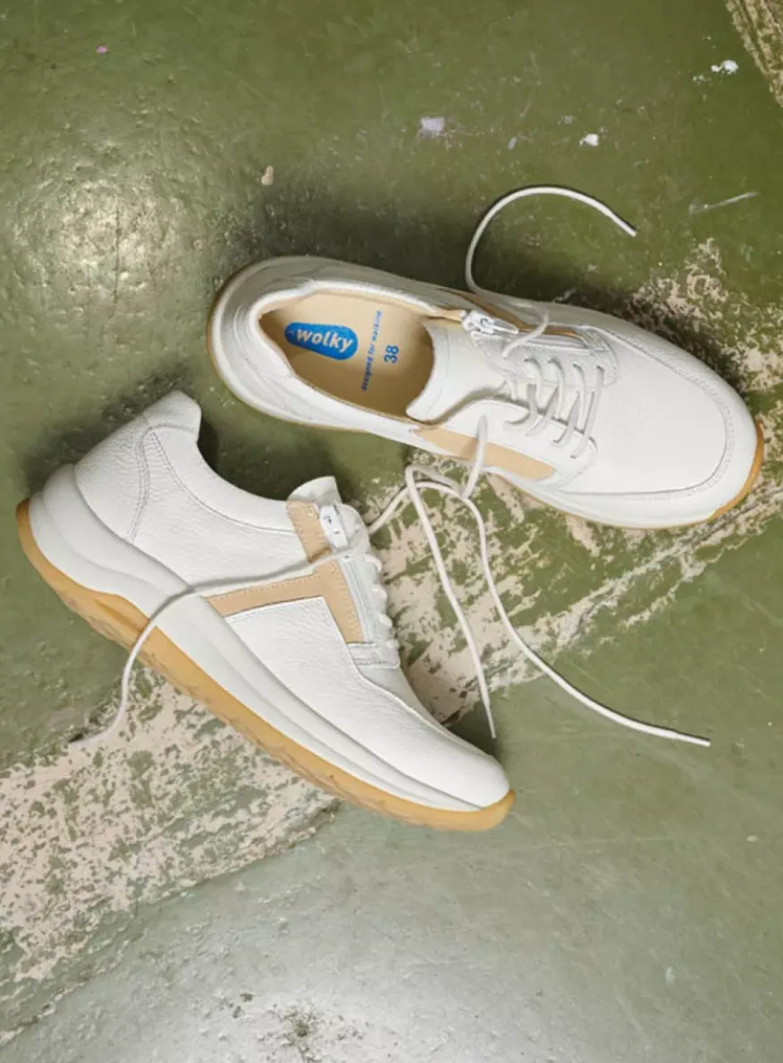 Comrie - wit/beige leer