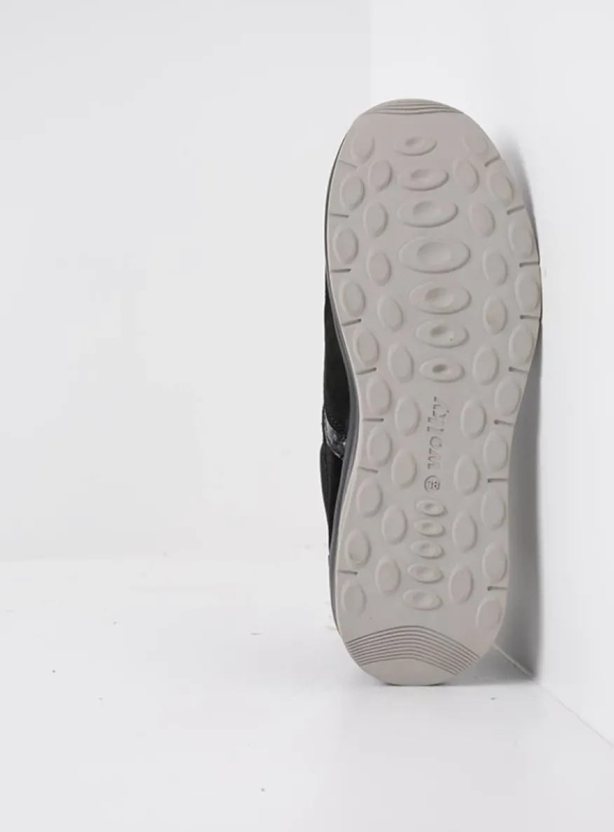 Comrie - zwart combi leer