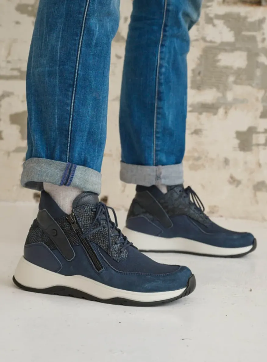 Crown S2F - blauw stretchleer