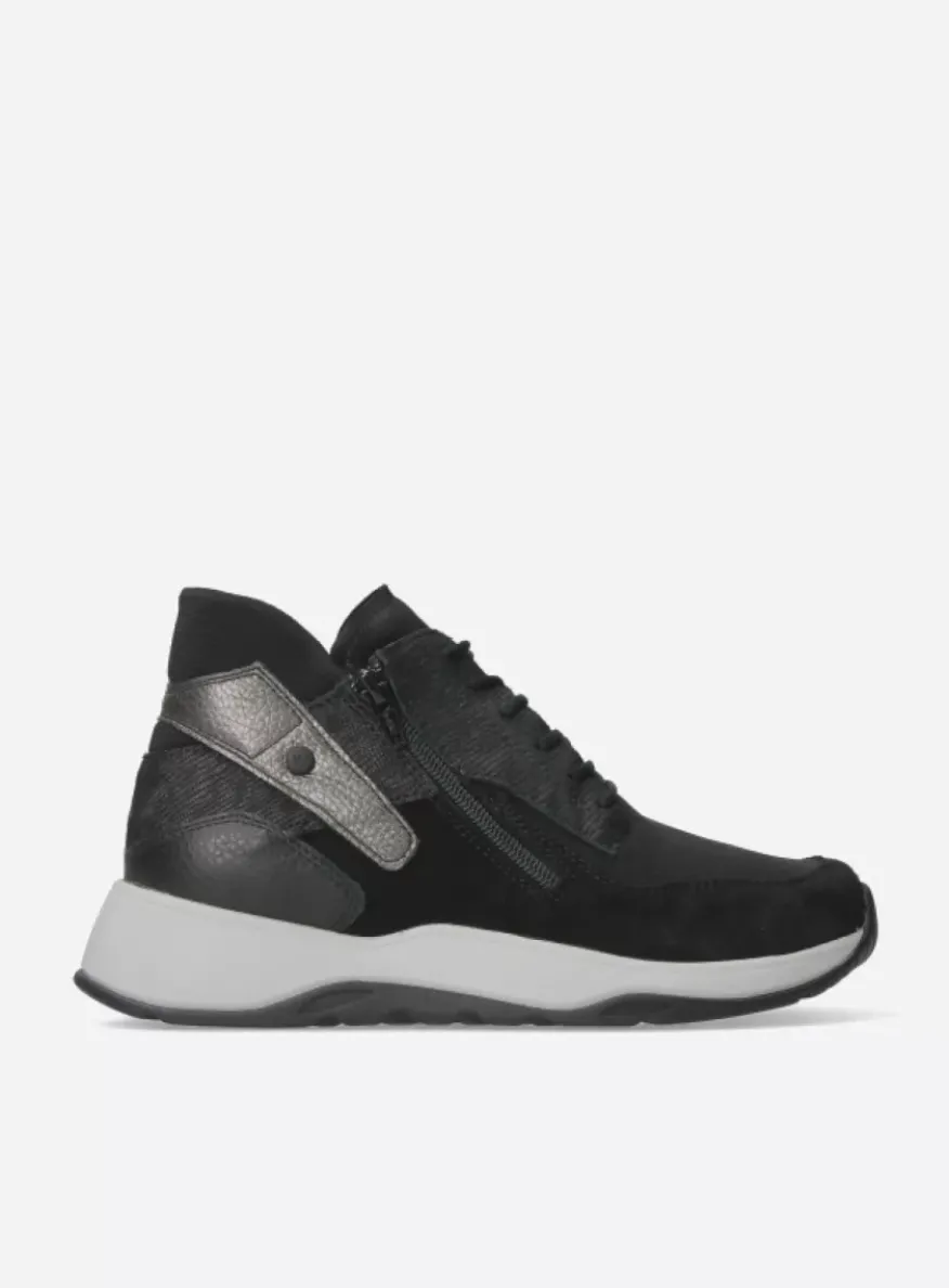 Crown S2F - zwart stretchleer