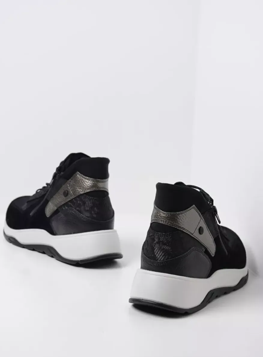 Crown S2F - zwart stretchleer