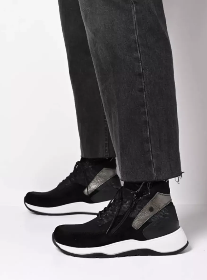 Crown S2F - zwart stretchleer