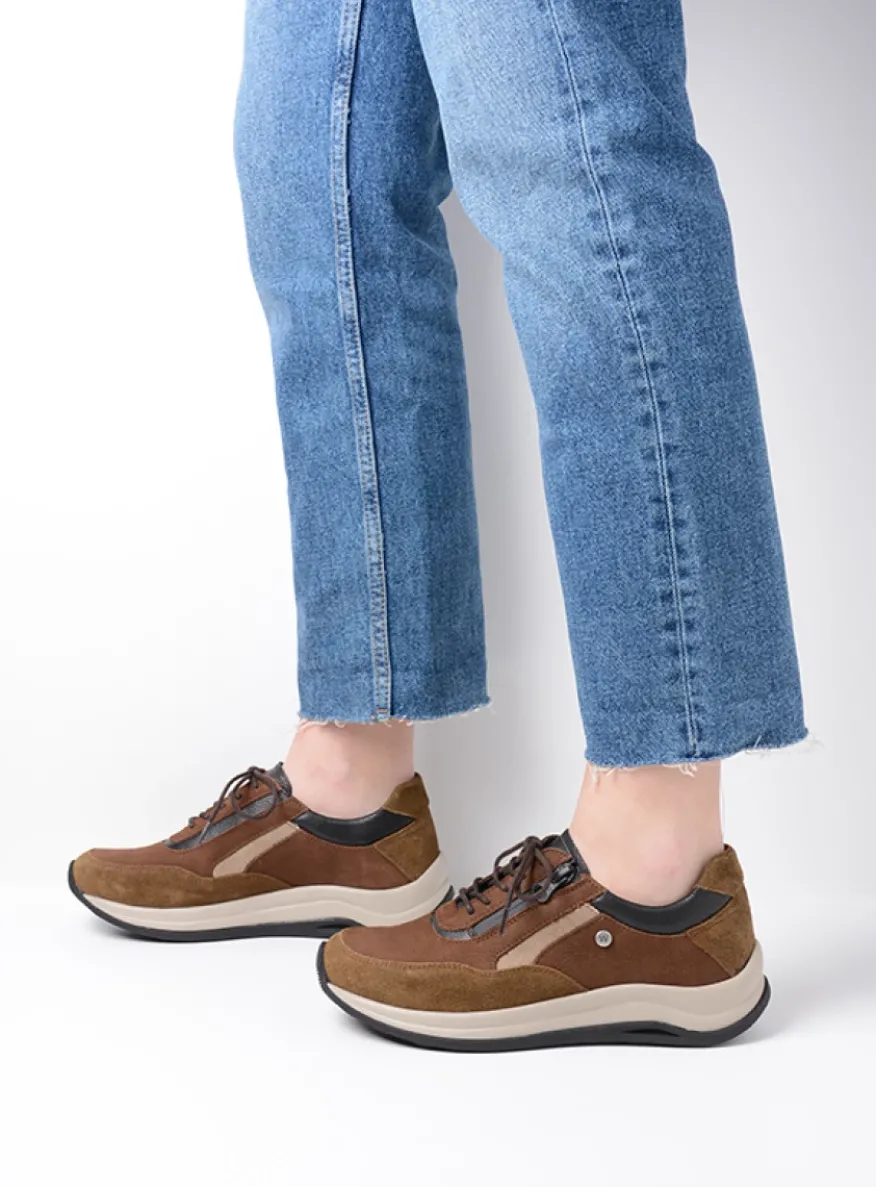 Cupar - taupe combi leer