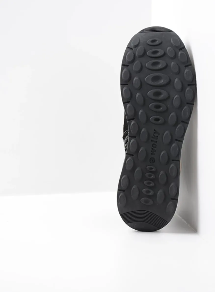 Cupar - zwart combi leer