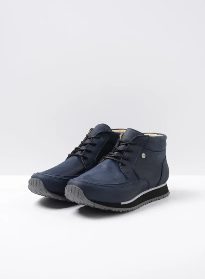 e-Boot - blauw stretch nubuck