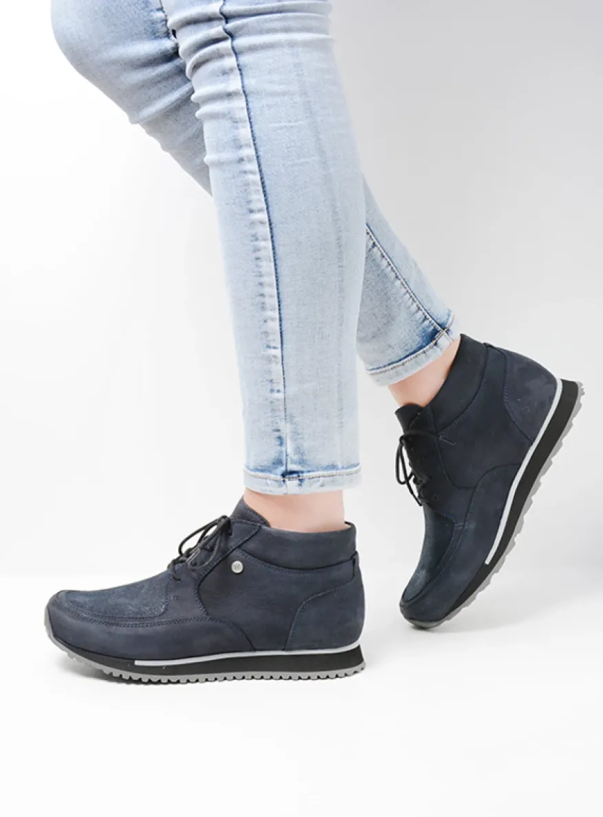 e-Boot - blauw stretch nubuck