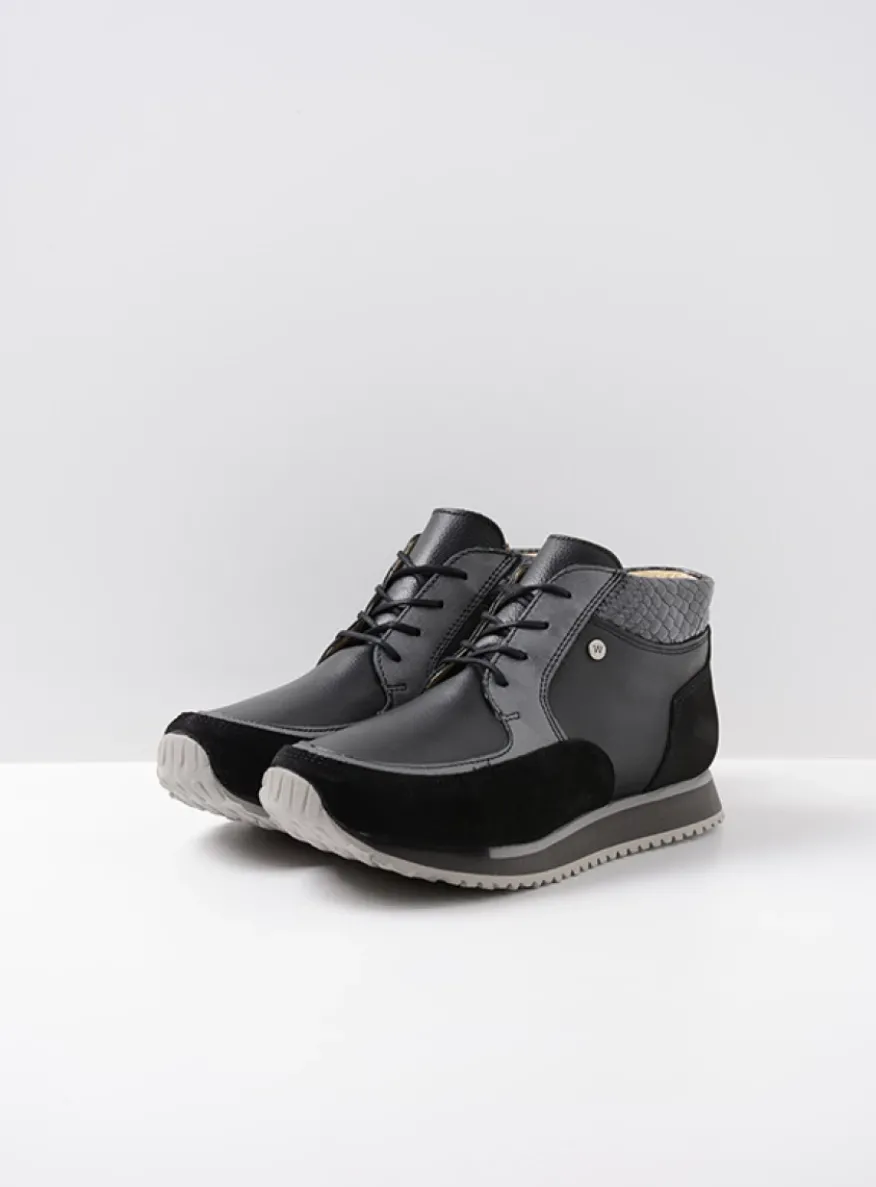 e-Boot - zwart combi leer