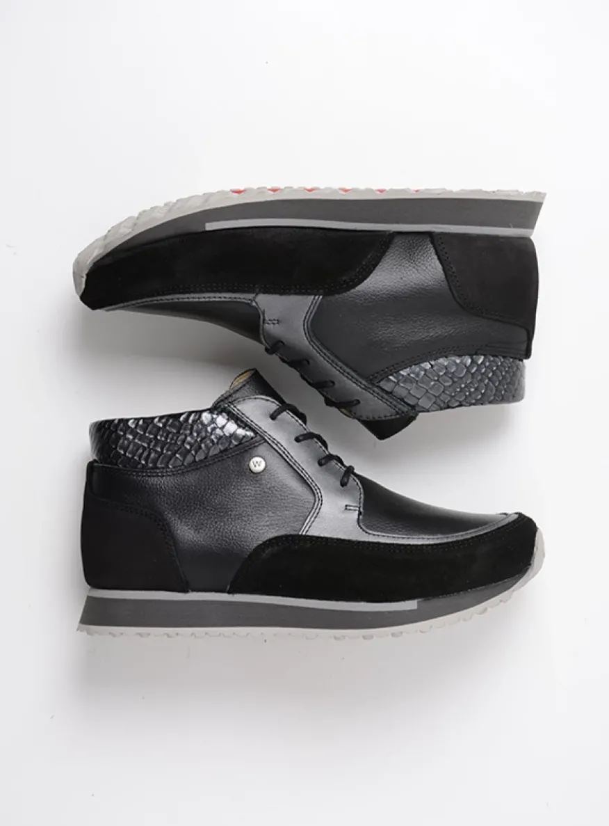 e-Boot - zwart combi leer