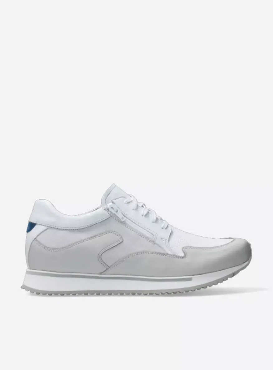 e-Go Men - wit combi stretch leer