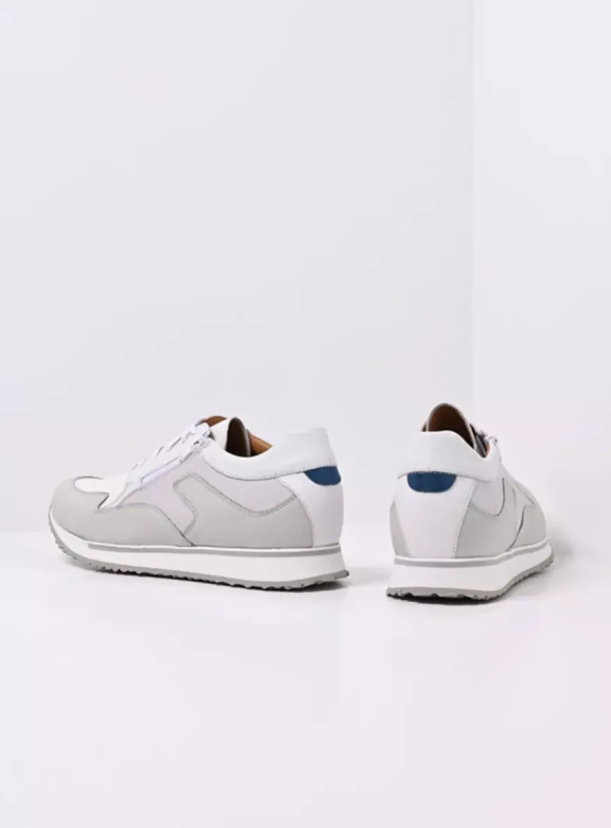 e-Go Men - wit combi stretch leer