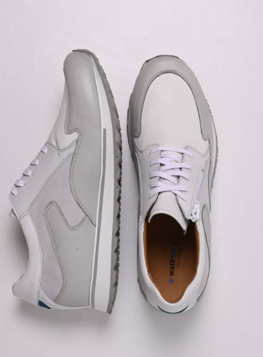 e-Go Men - wit combi stretch leer