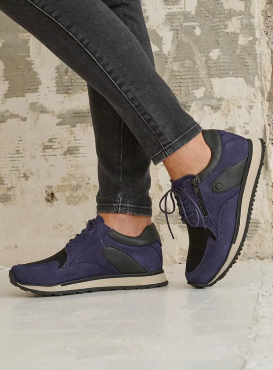 e-Go S2F - paars combi stretch leer