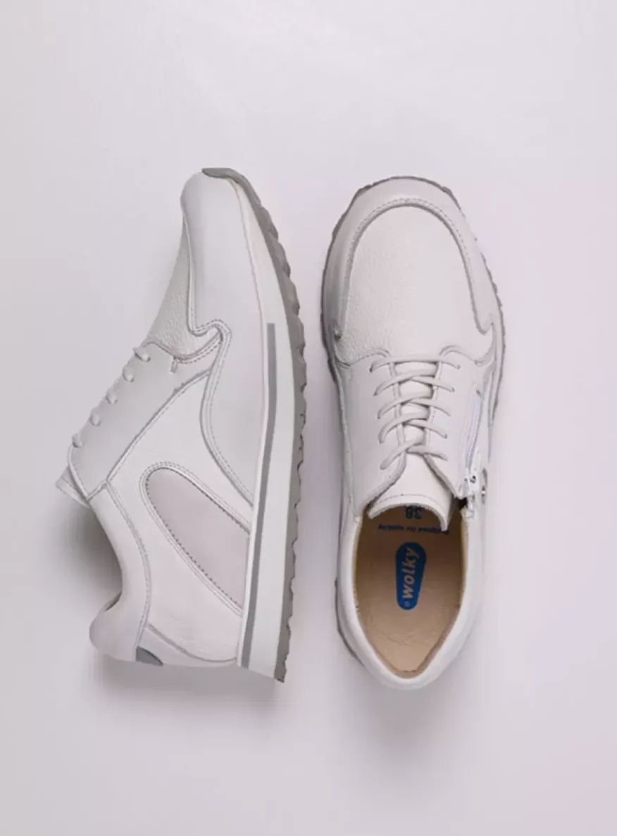 e-Go S2F - wit combi stretch leer