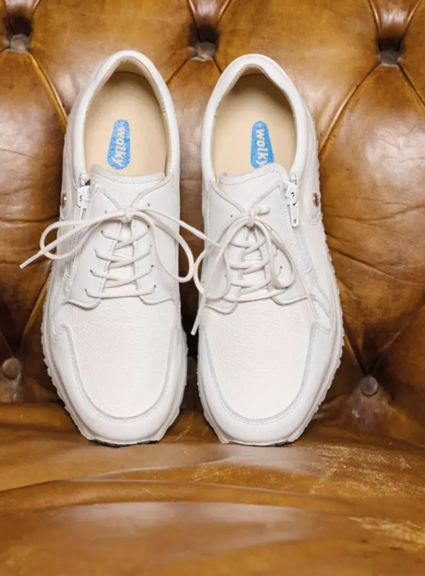 e-Go S2F - wit combi stretch leer