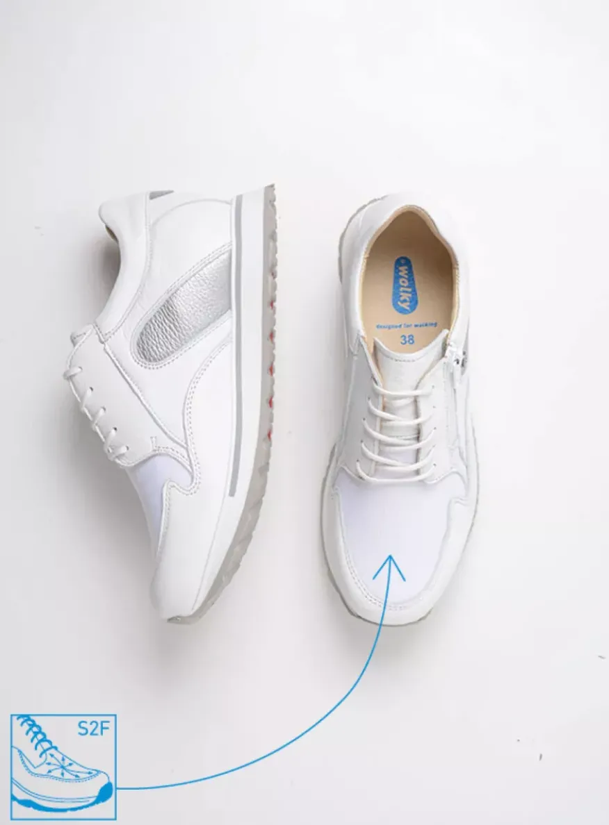 e-Go S2F - wit/zilver stretchleer