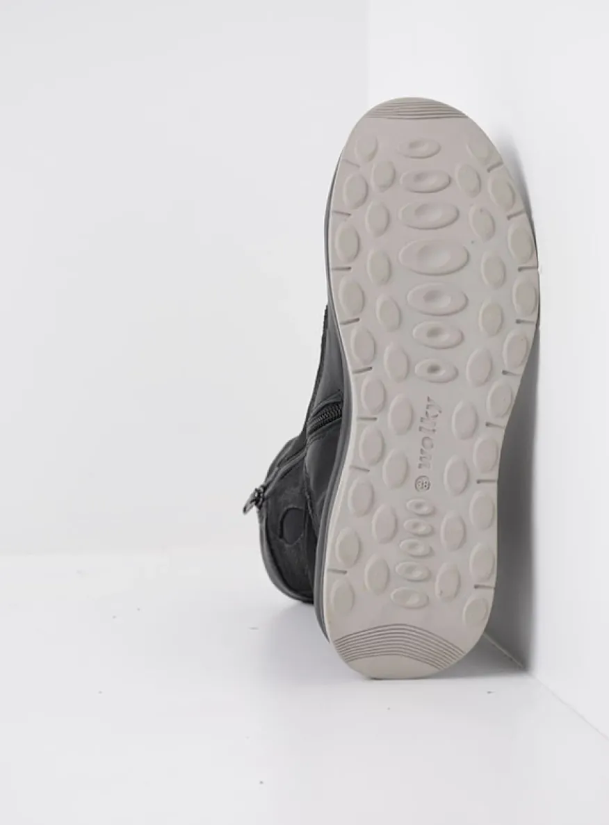 Ellon S2F - zwart combi stretchleer