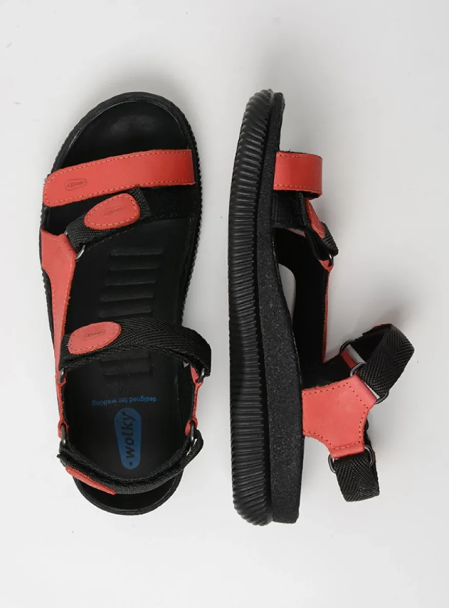 Energy Lady - rood gevet leer