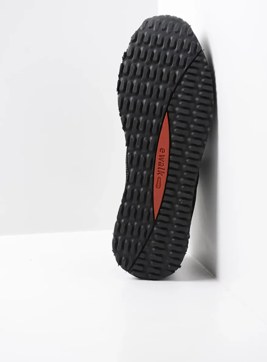 e-Runner - zwart combi leer