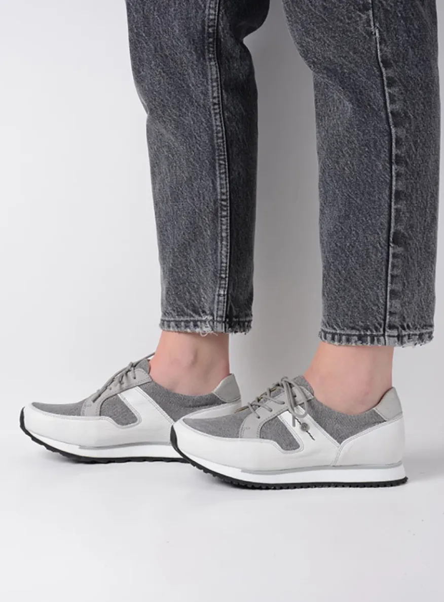 e-Walk - grijs/jeans leer