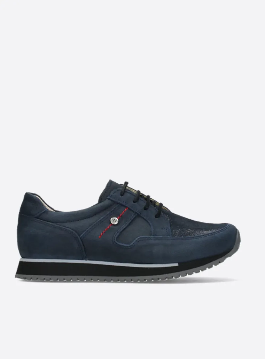 e-Walk - winterblauw stretch nubuck