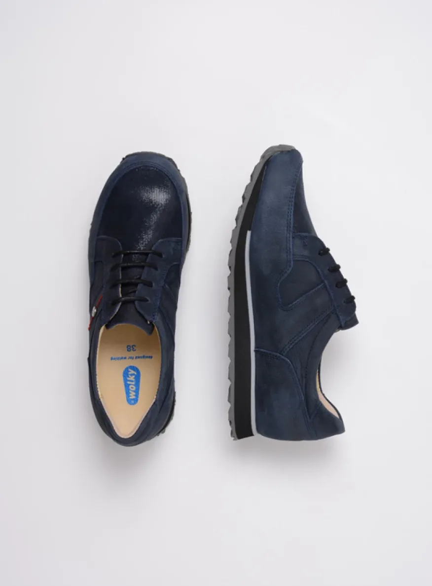 e-Walk - winterblauw stretch nubuck