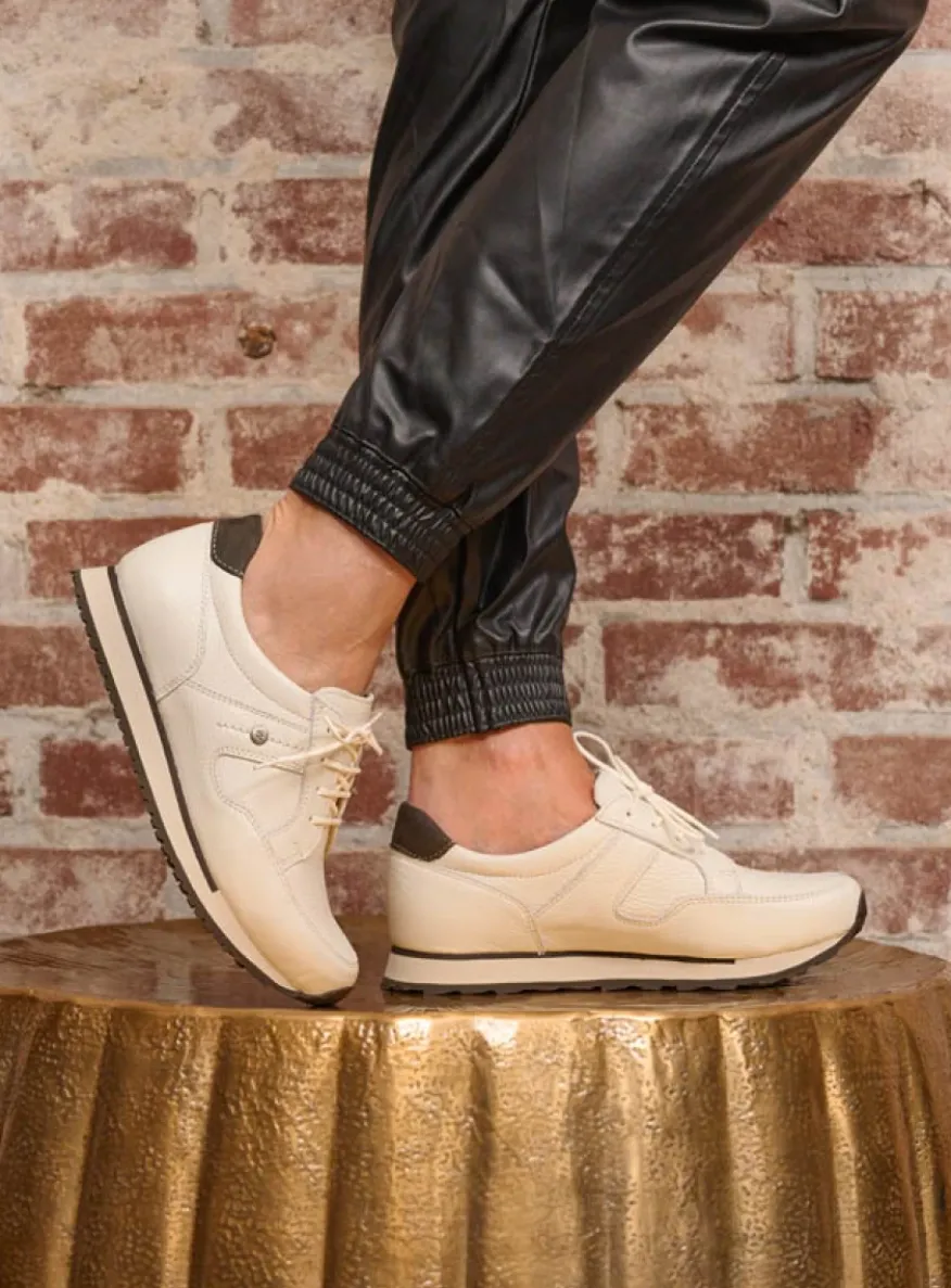 e-Walk - wit combi leer