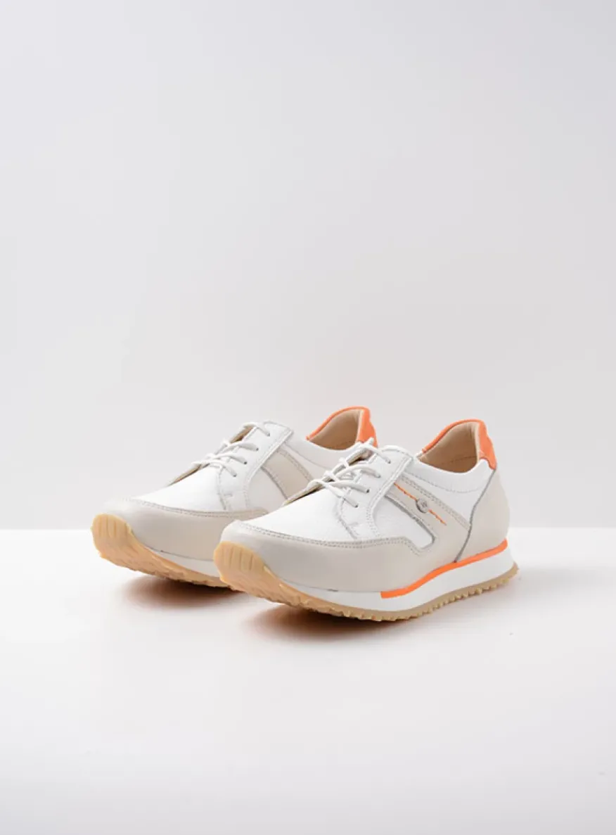 e-Walk - wit/gebroken wit leer