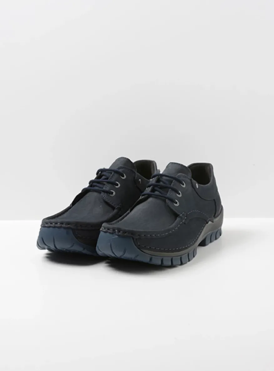 Fly men - blauw nubuck